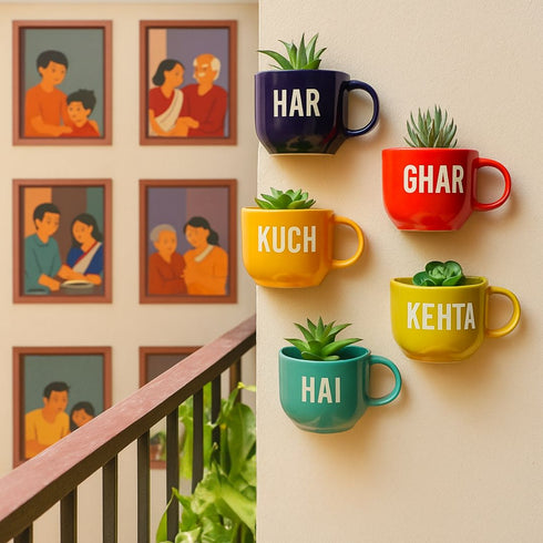 Har Ghar Kuch Kehta Hai | Wall Planter Outdoor | Home Entrance Decor | House Warming Gifts India